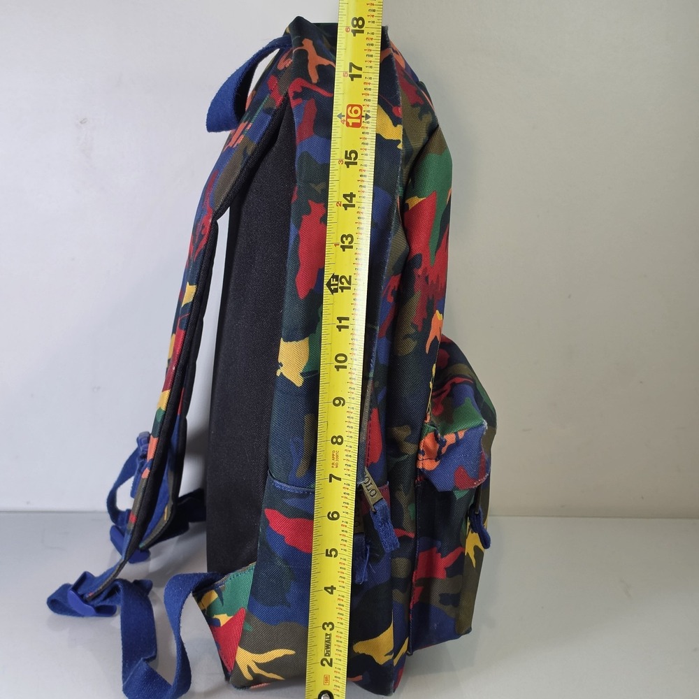 Polo Ralph Lauren Backpack With RARE Multicolor Camouflage Print - Used - Picture 13 of 16